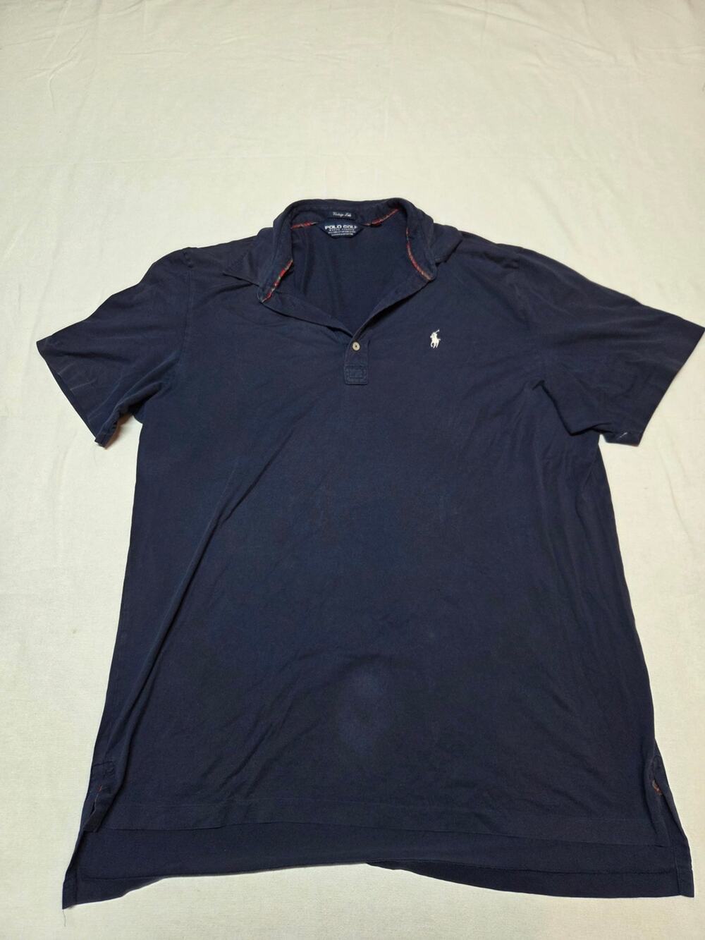 Men’s Navy Polo Shirt with Embroidered Chest Logo